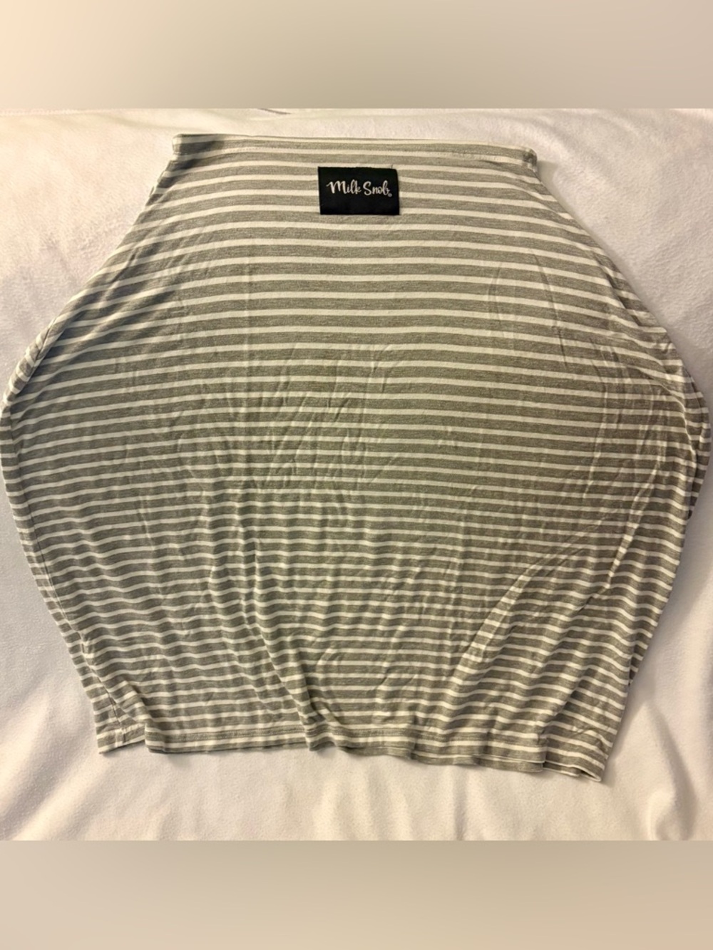 Milk Snob Grey & White Striped 5-in-1 Cover, Heather Stripe